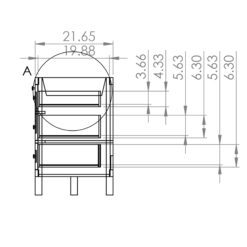 48 inch Double Sink Vanity Drawing side 3