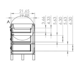 48 inch Double Sink Vanity Drawing side a