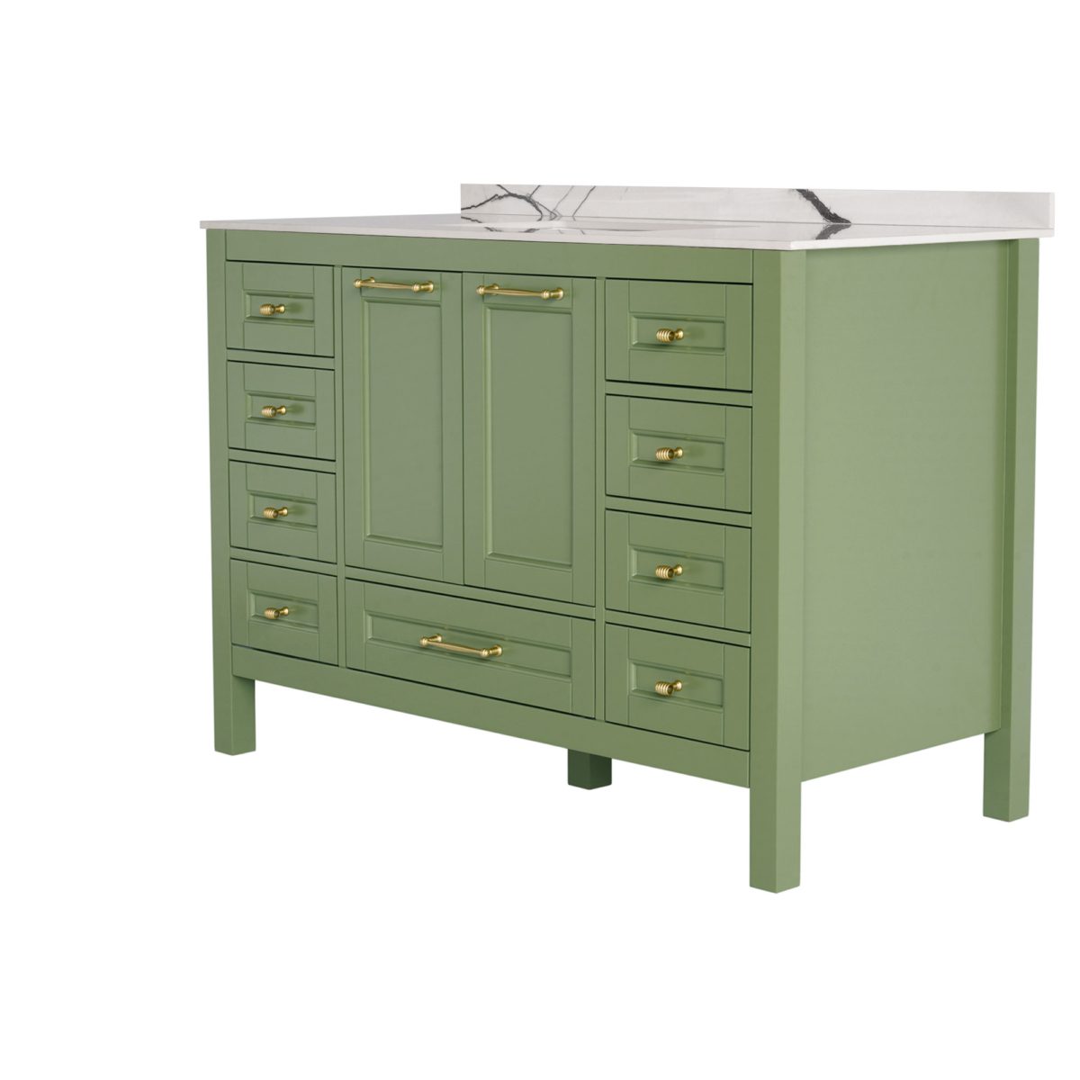48 inch Green Single Vanity sideview a