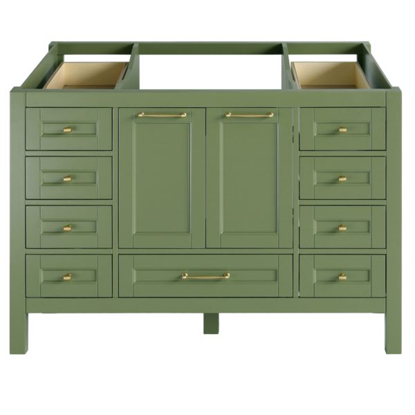 48 inch Green Single Vanity without top view a