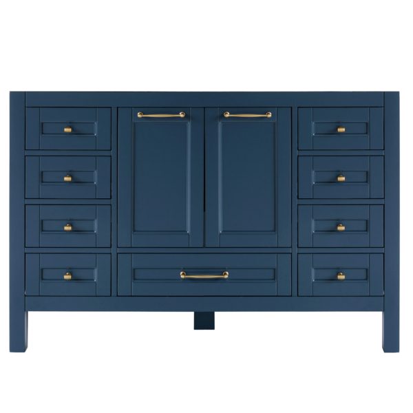 48 inch Navy Blue Single Sink Vanity without top a