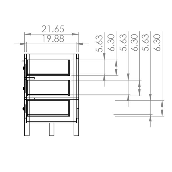 48 inch Single Vanity Drawing Side a 2