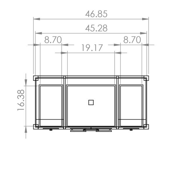 48 inch Single Vanity Drawing top a