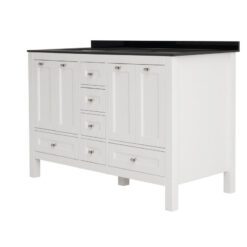 48 inch White Double Sink Vanity Side View a