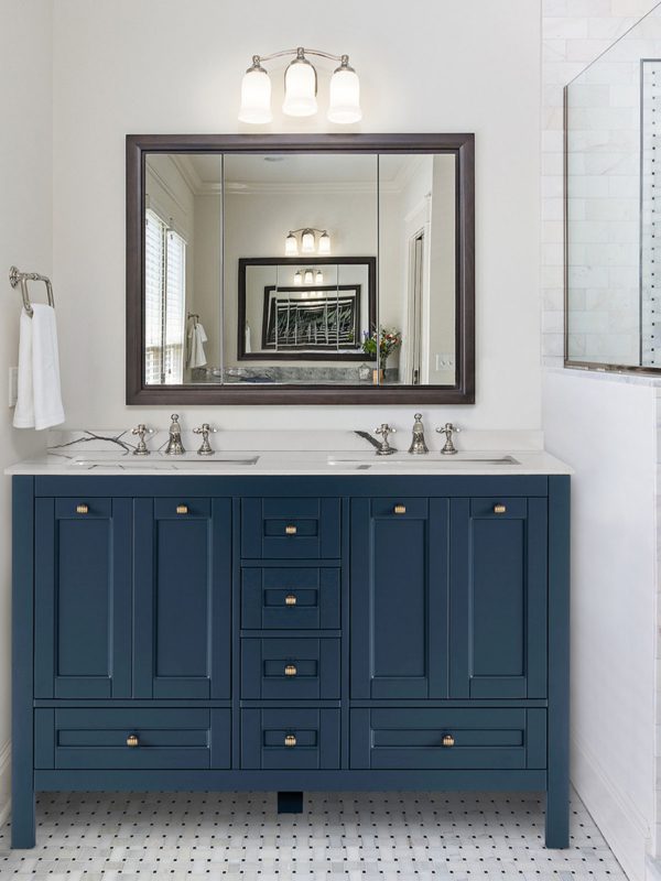 48 inch navy blue double sink vanity a 1