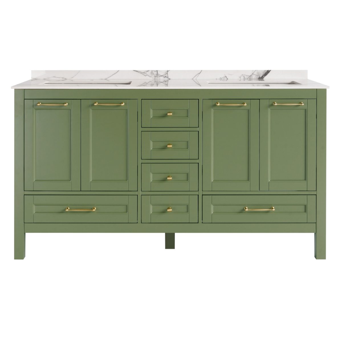 60 inch Green Double sink vanity a