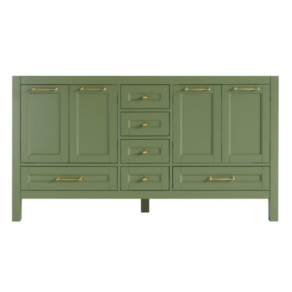 60 inch Green Double sink vanity without top a
