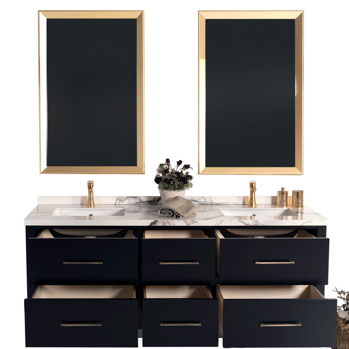 67 inch black bathroom vanity a