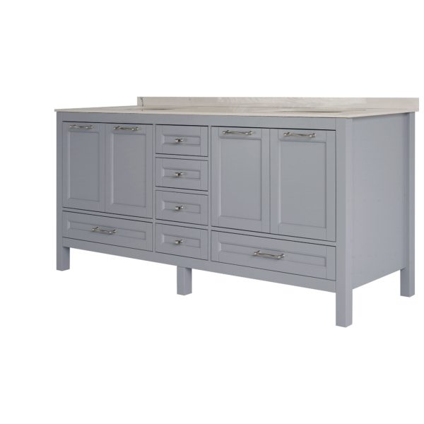72 inch Gray Double side view a
