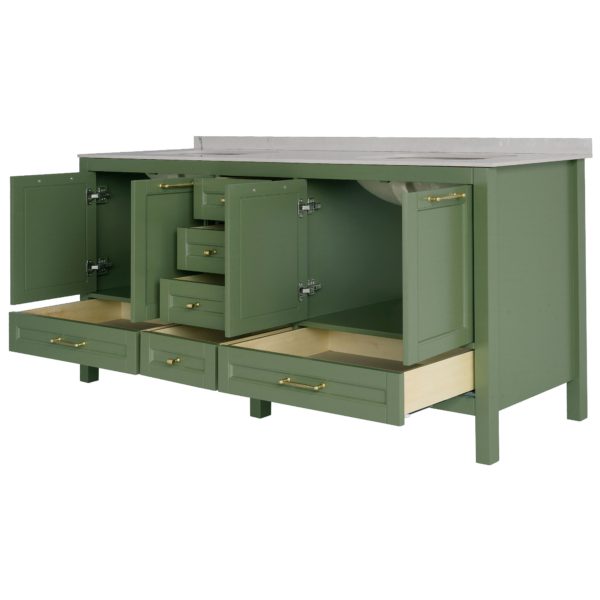 72 inch Green Double side view open door a