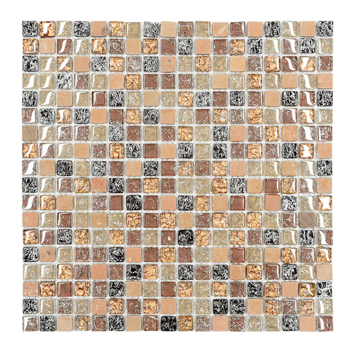 Beige Brown Glass Marble Backsplash Tile for Contemporary Kitchens BA1163