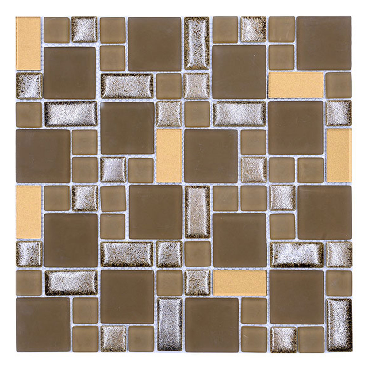Brown Bronze Color Glass Ceramic Kitchen Backsplash Tile BA1102