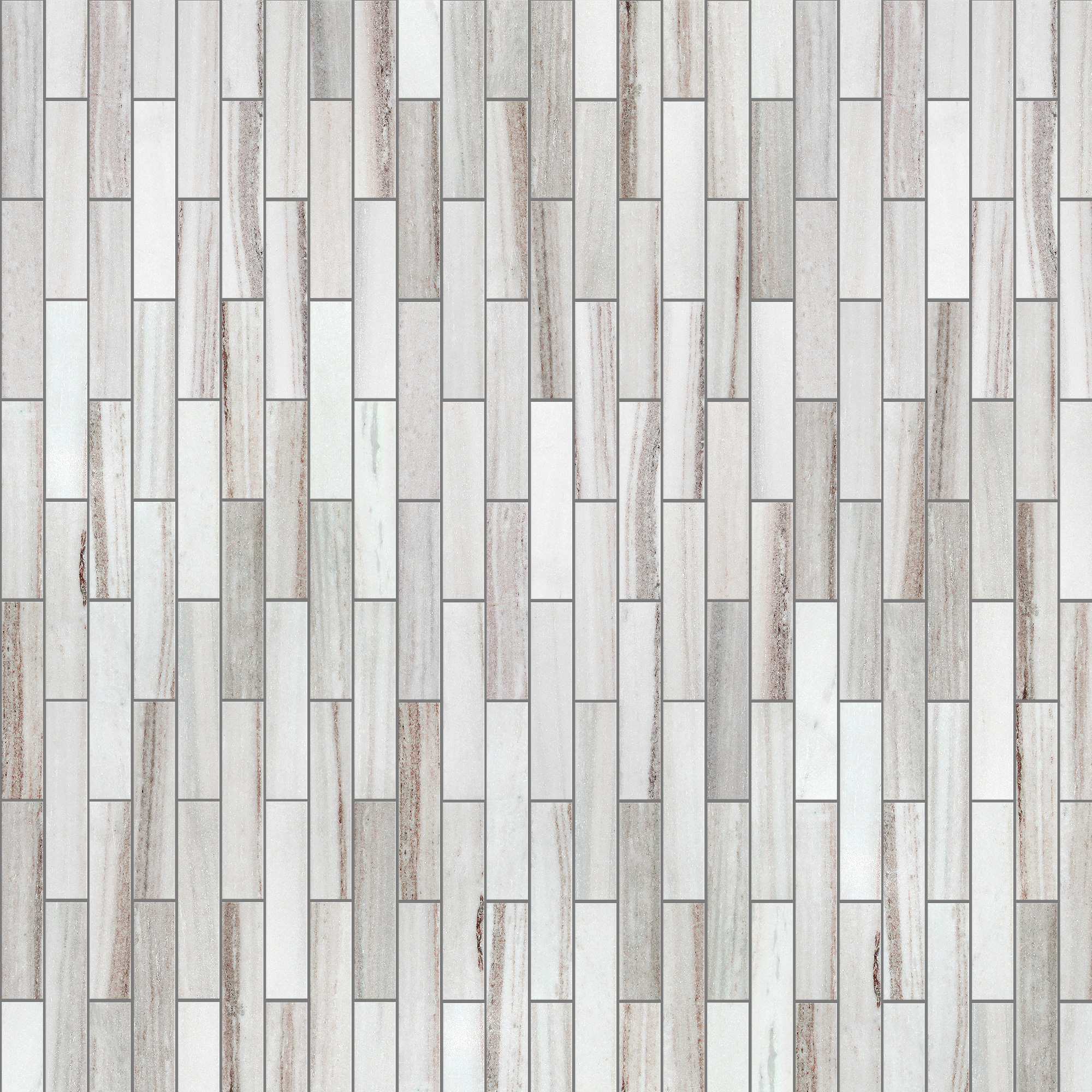 Modern Subway Rosewood and Gray Marble Mosaic Backsplash Tile BA6315 4