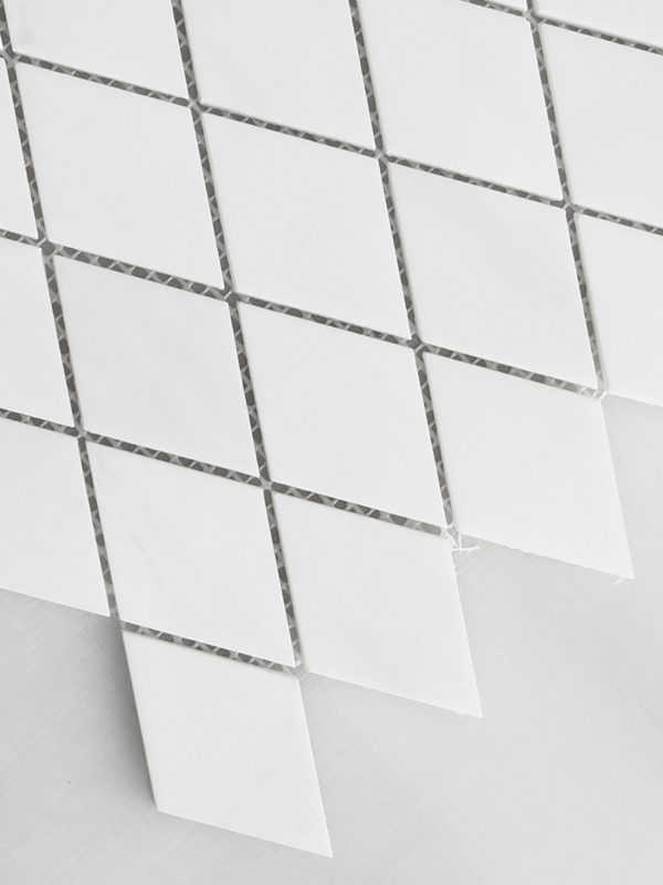 White Diamond Marble Mosaic Backsplash Tile BA6309 1