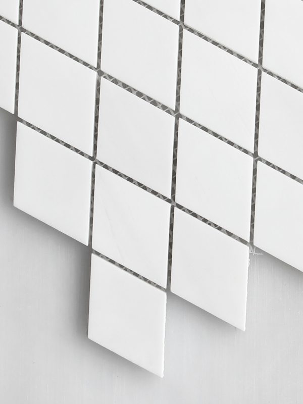 White Diamond Marble Mosaic Backsplash Tile BA6309 4
