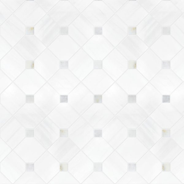 White Gray Dot Marble Mosaic Backsplash Tile