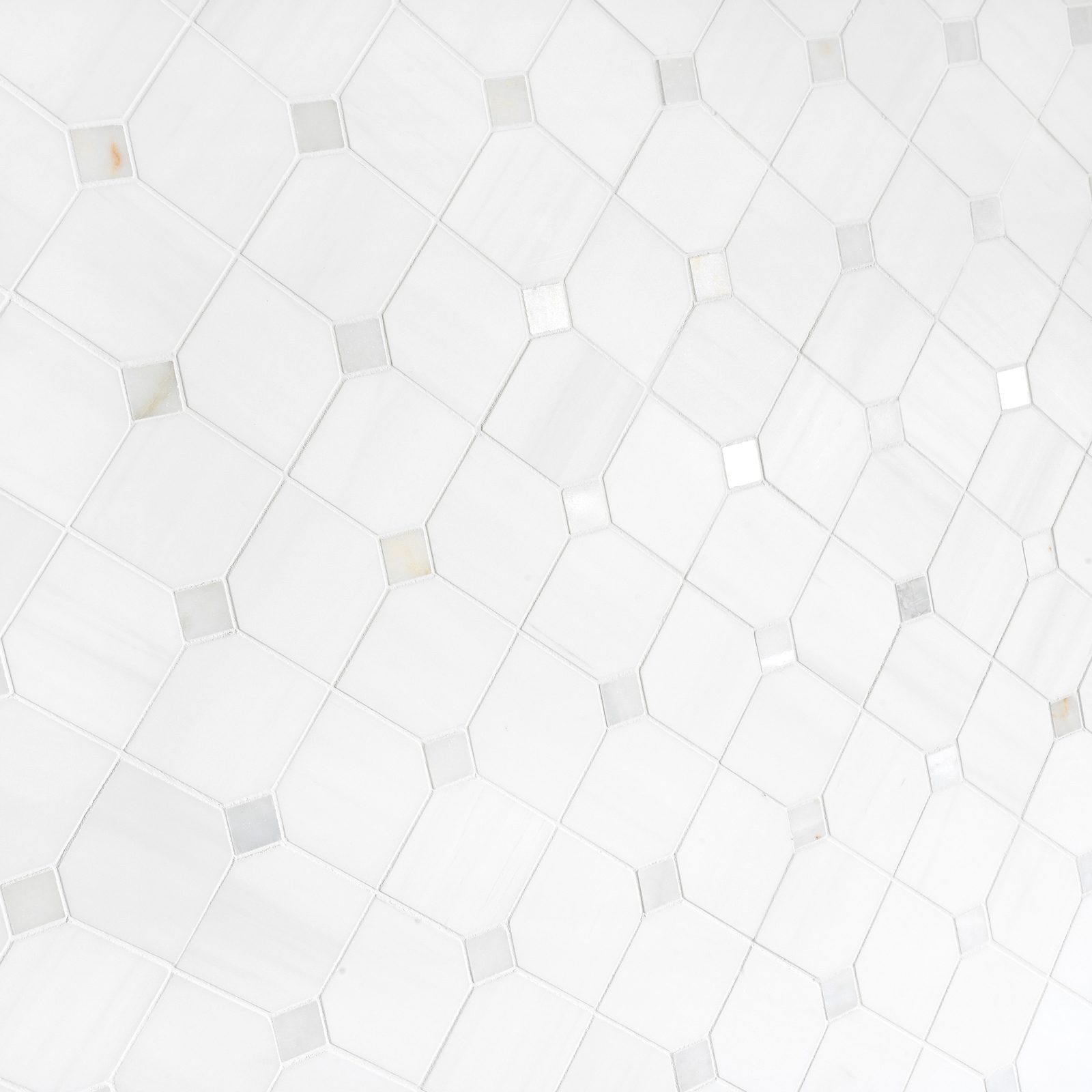White Gray Dot Marble Mosaic Backsplash Tile