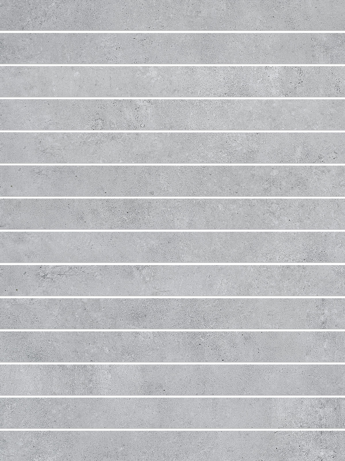 Modern Long Gray Mosaic Tile White Grout BA4503