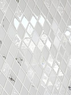 Rhomboid White Glass Mosaic Backsplash Tile BA5502 3
