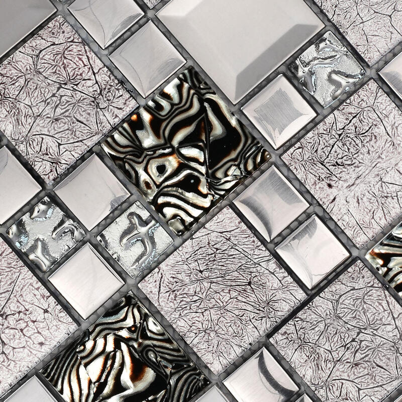 Glass Metal Brown Shell Glass Backsplash Tile BA62013 6