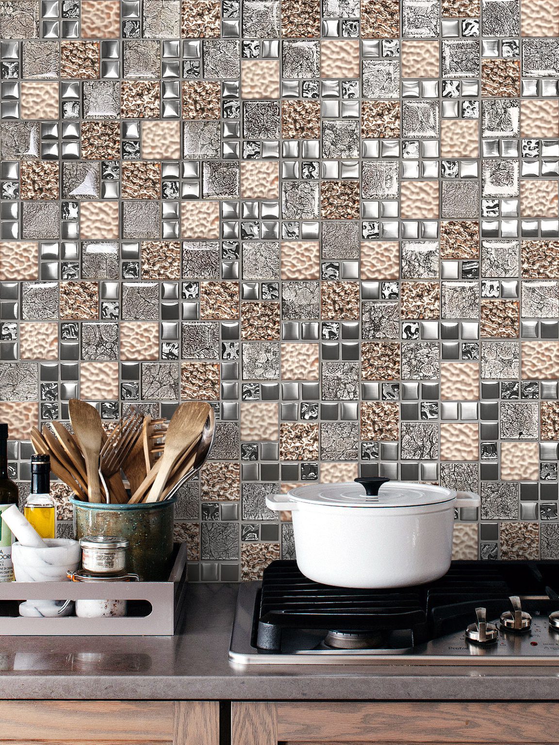 thumbnail image 2 of 200 Pcs Mini Rectangle Mirror Tiles Small Glass Mosaic Pieces 2 of 13