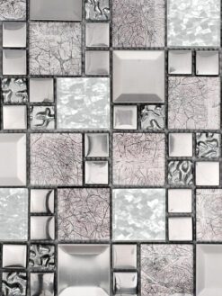 Glass Metal White Shell Glass Backsplash Tile BA62014 3