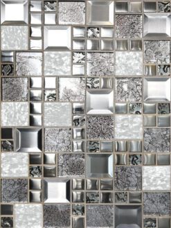 Glass Metal White Shell Glass Backsplash Tile BA62014 5