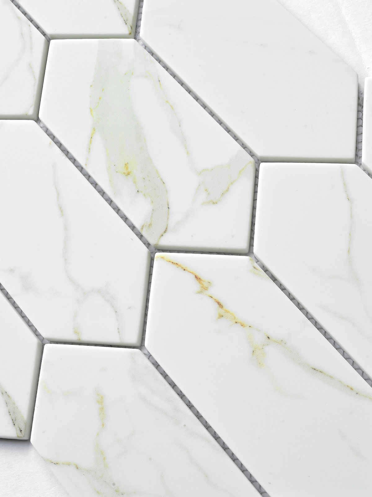 Glass Calacatta Gold Marble Look Mosaic Backsplash Tile BA6702 3
