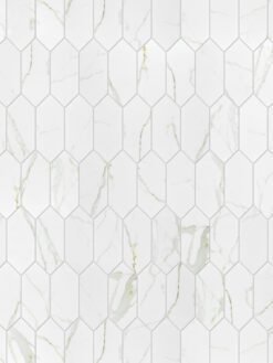 Glass Calacatta Gold Marble Look Mosaic Backsplash Tile BA6702 4