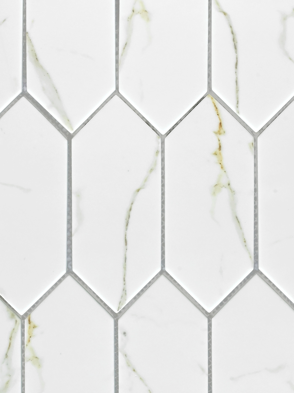 Glass Calacatta Gold Marble Look Mosaic Backsplash Tile BA6702 5