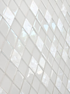 White Glass Shell Diamond Backsplash Tile BA6706 4