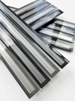 Modern Gray and Black Beveled Metallic Glass Backsplash Tile BA8020 6