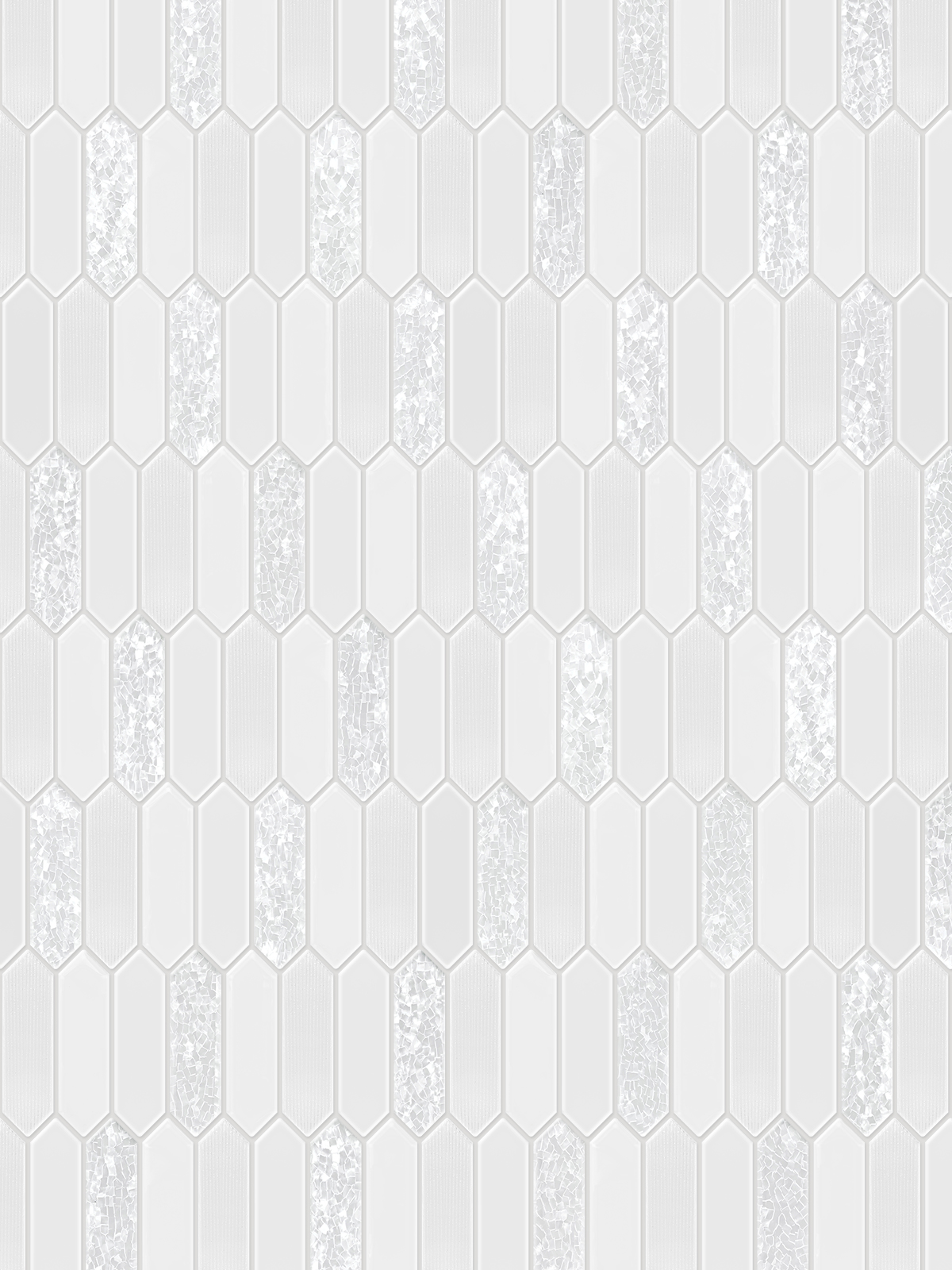 Glass Sparkle Pearl Picket Backsplash Tile BA6709 6