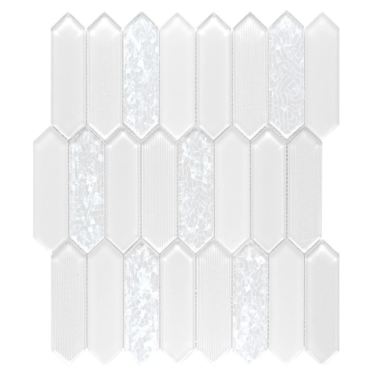 Glass Sparkle Pearl Picket Backsplash Tile BA6709 8