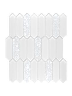 Glass Sparkle Pearl Picket Backsplash Tile BA6709 mosaic