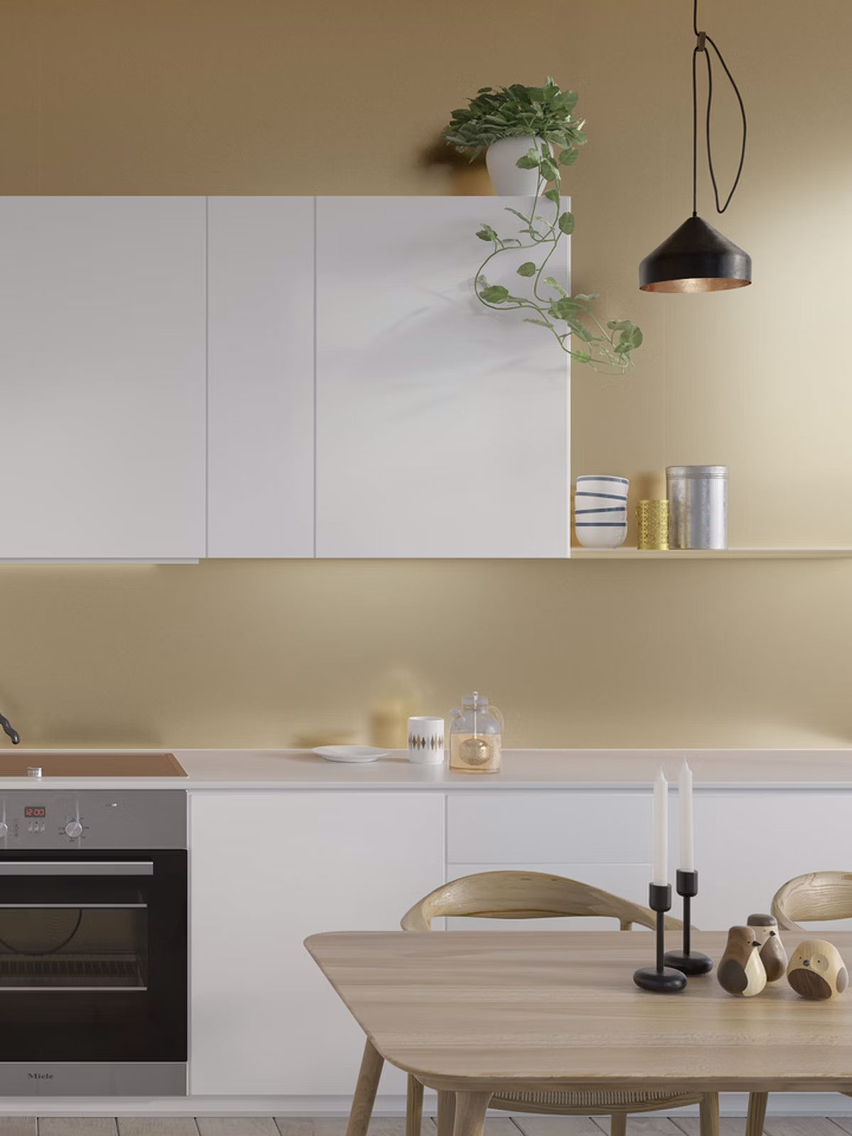 White Kitchen Modern Gold Metal Groutless Backsplash Tile BA8803