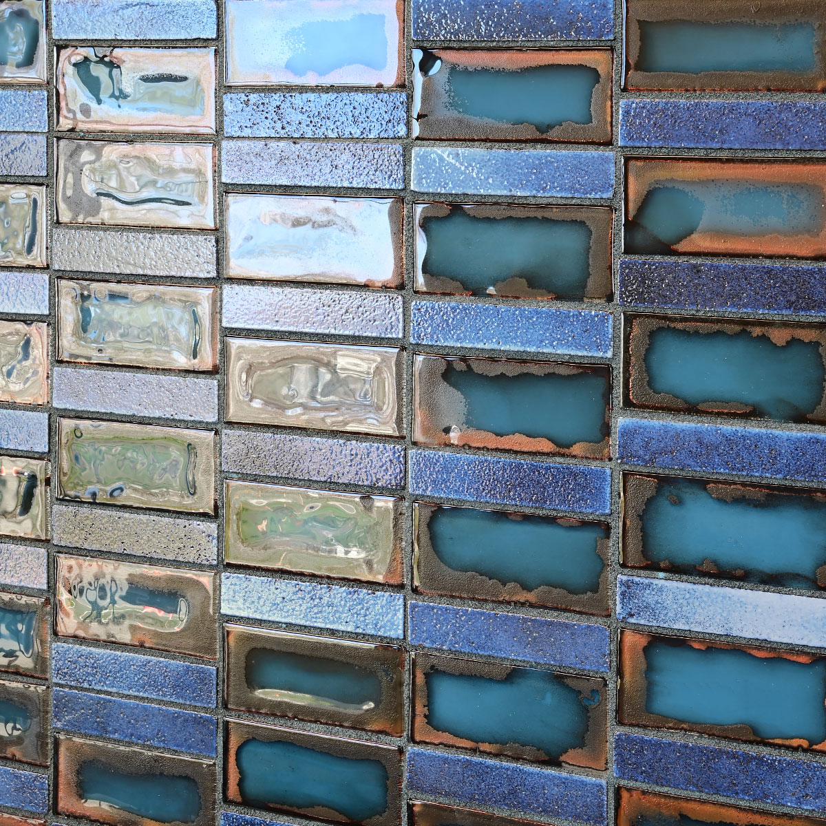 Blue Rustic Glass Backsplash Tile BA6204 6