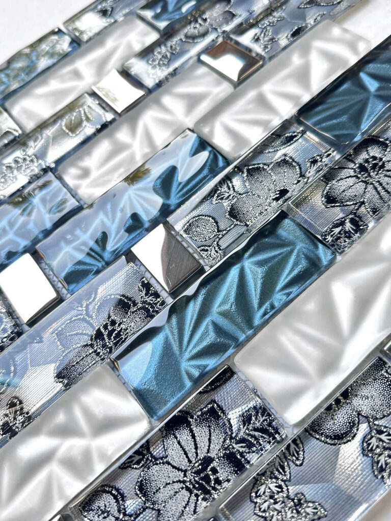 Blue White Subway Glass Backsplash Tile | Backsplash.com