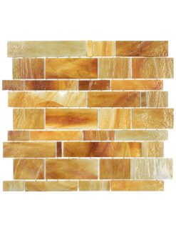 Honey Onyx Glass Subway Hand Cut Artisan Mosaic Tile BA7017 1