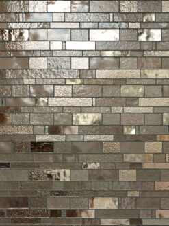 Bronzite Brown Glass Subway Hand Cut Artisan Mosaic Tile BA7019 4