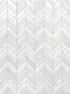 Chevron Pearl Marble Mosaic Backsplash Tile BA8030 4