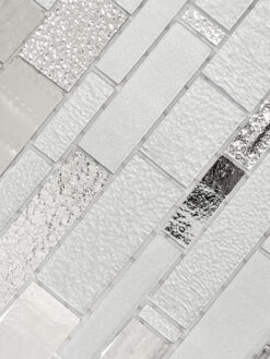Diamond Gray Glass Subway Hand Cut Artisan Mosaic Tile BA7020 3