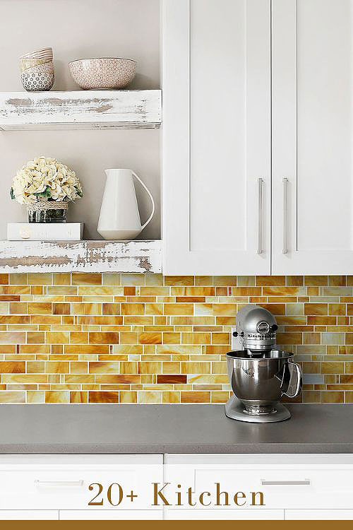 Subway Backsplash for White Cabinets 1