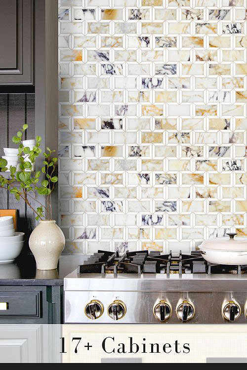 Subway Tile Backsplash for Dark Cabinets