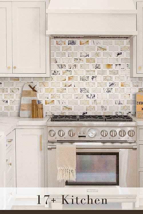 Subway Tile Backsplash for White Kitchen