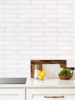 Milky White Glass Subway Backsplash Tile BA6707